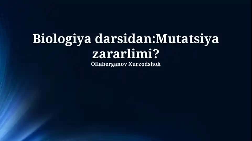 Mutatsiyalar inson hayotida