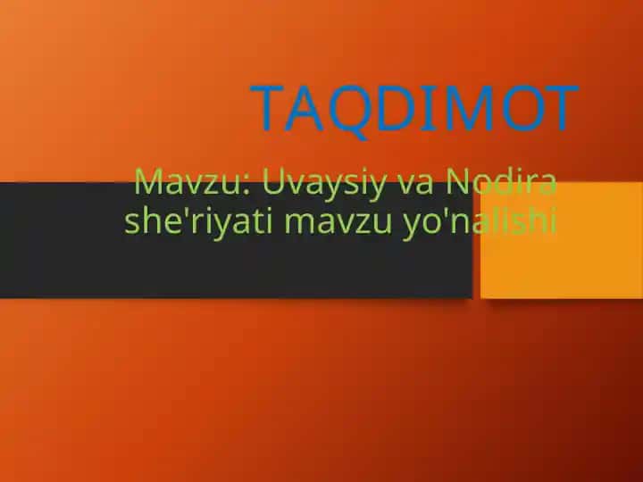Nodirabegim