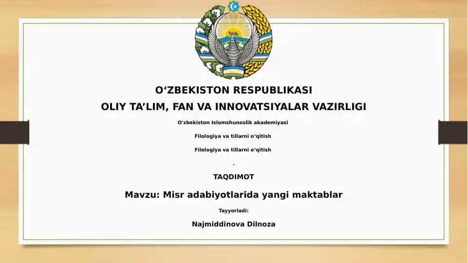 Misr adabiyotlarida yangi maktablar