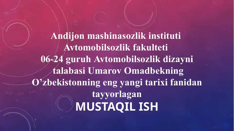 O’zbekiston Respublikasida ta’lim sohasida amalga oshirilgan islohotlar