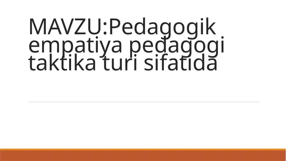 Pedagogik empatiya