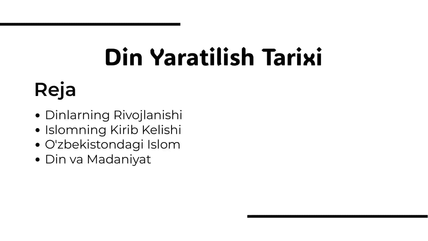 Din Yaratilish Tarixi