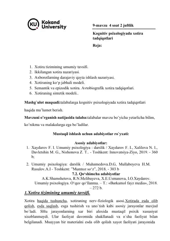 Xotira tizimi