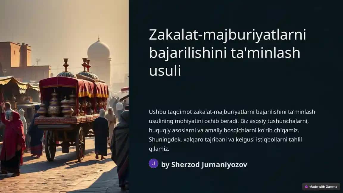 Zakalat-majburiyatlarni bajarilishini ta'minlash usuli
