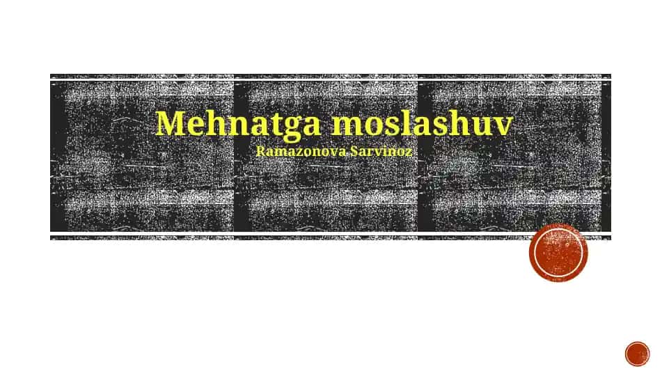 Mehnatga moslashuv