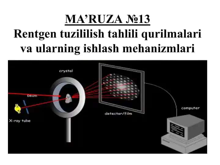 Rentgen tuzililish tahlili qurilmalari va ularning ishlash mehanizmlari