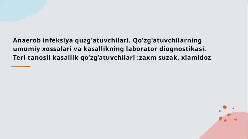Anaerob infeksiya quzg'atuvchilari
