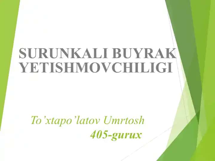 Surunkali buyrak yetishmovchiligi