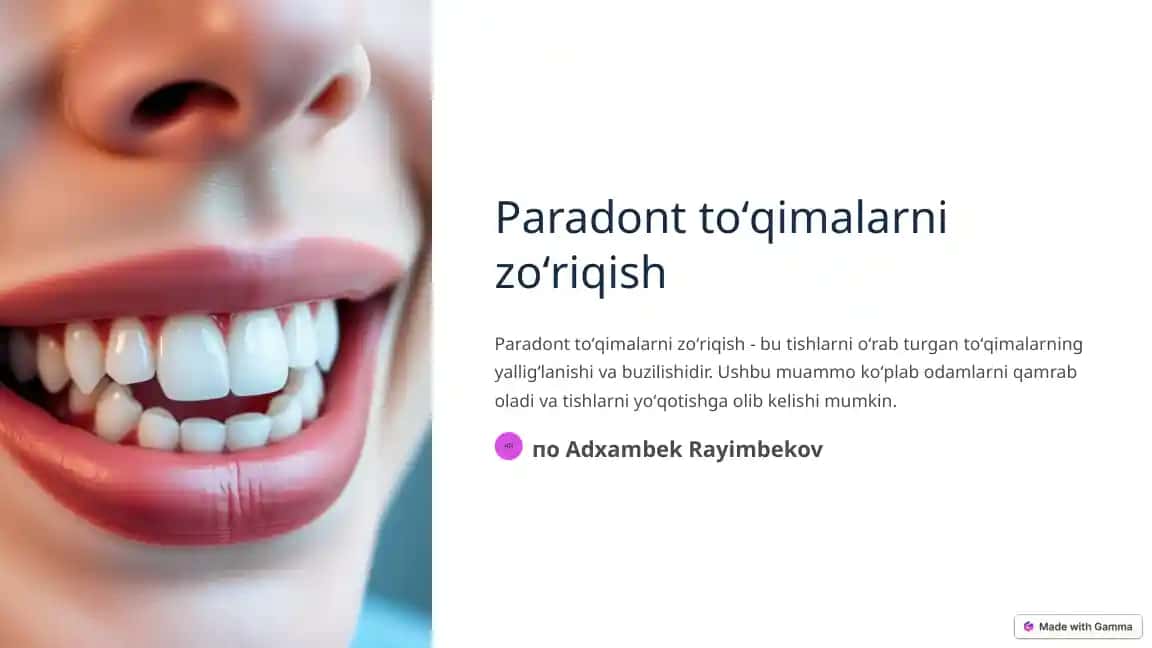 Paradont toʻqimalarni zoʻriqish