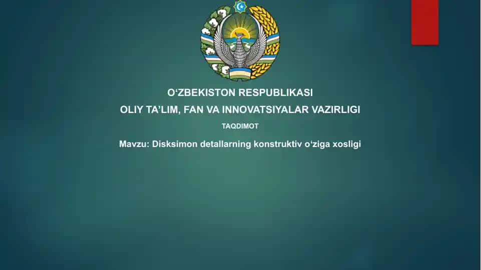 Disksimon detallarning konstruktivoʻzigaxosligi