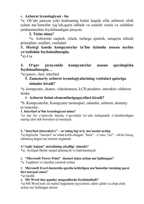 Axborot texnologiyasi
