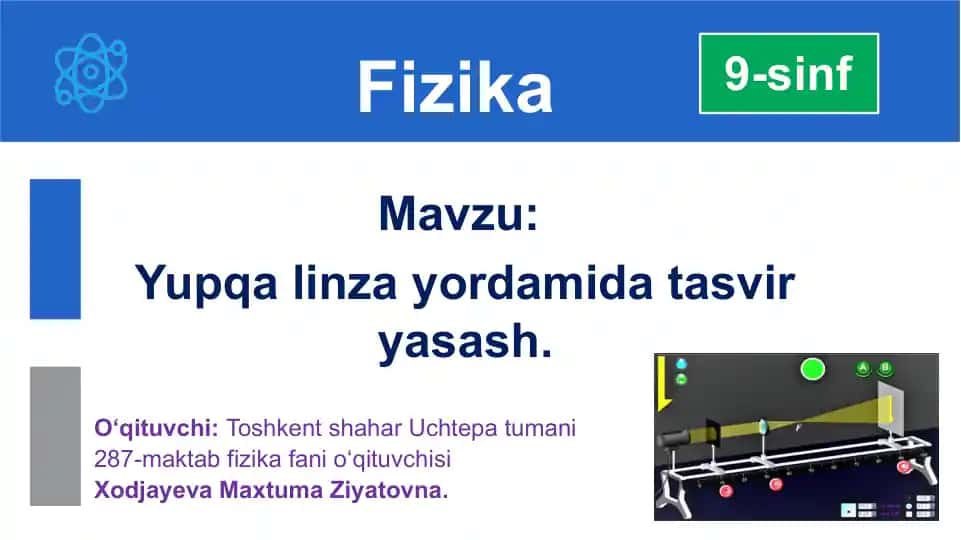 Yig‘uvchi linzada tasvir yasash