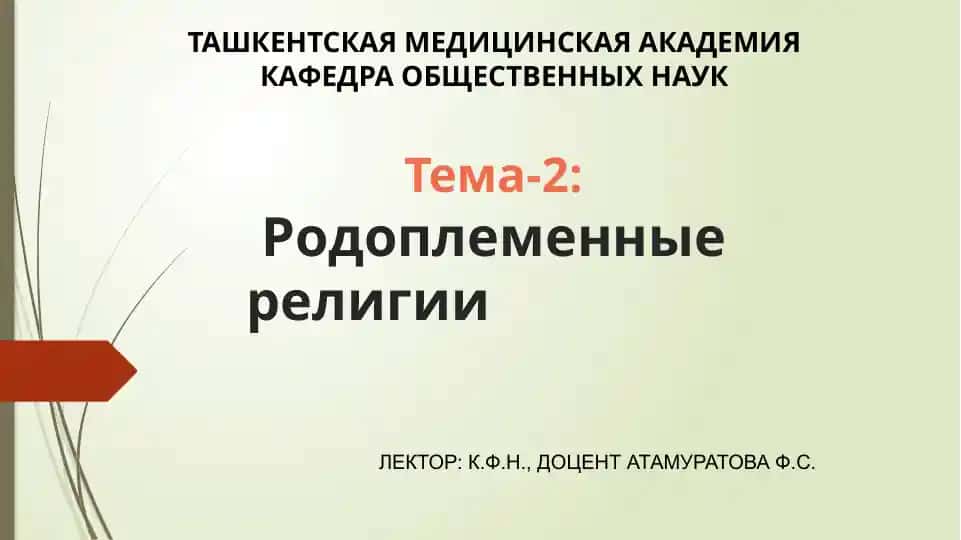 Родоплеменные религии