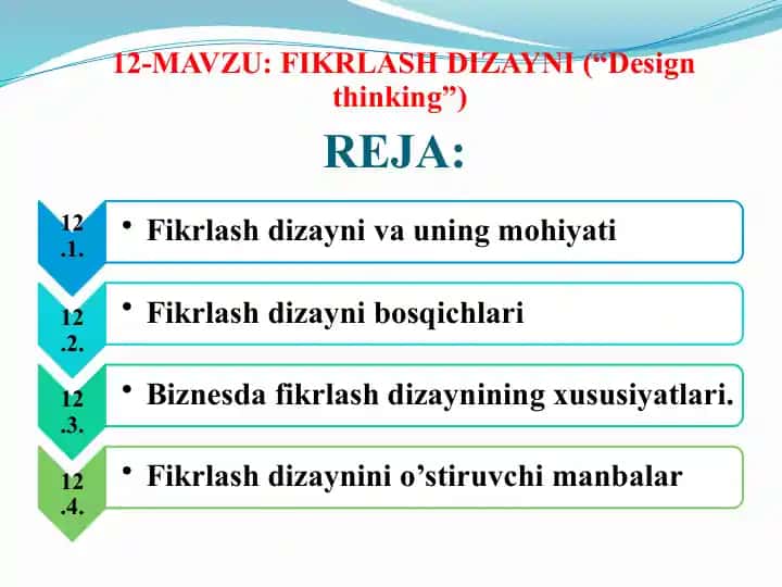 Fikrlash Dizayni ("Design thinking")
