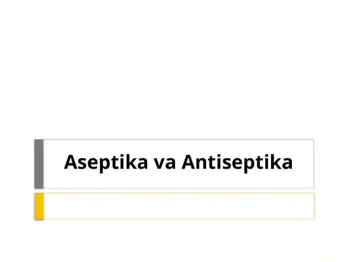 AseptikavaAntiseptika