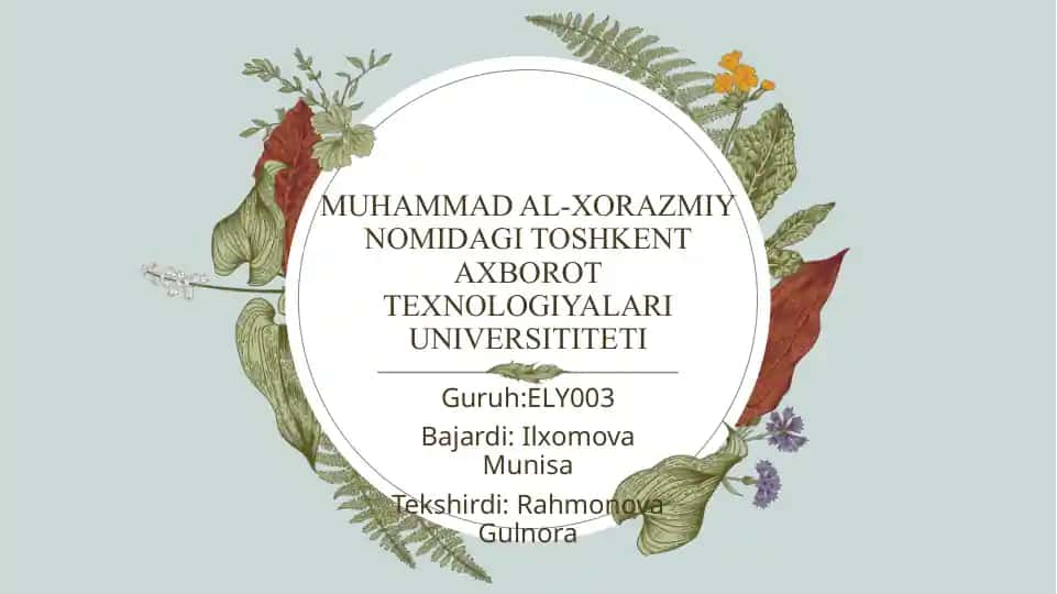 MUSTAQIL ISH 1