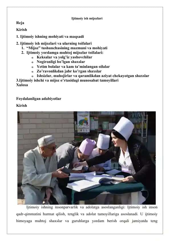 Ijtimoiy ish mijozlari
