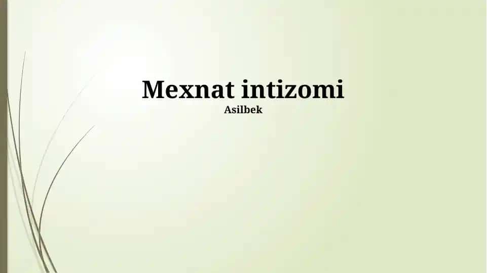 Mehnat intizomi
