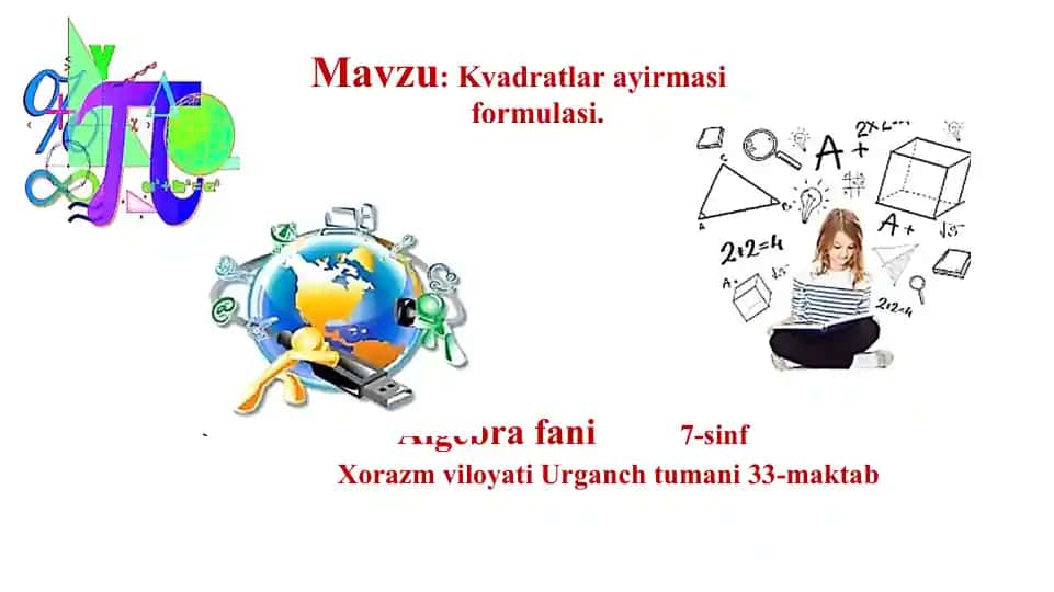 Kvadratlar ayirmasi formulasi