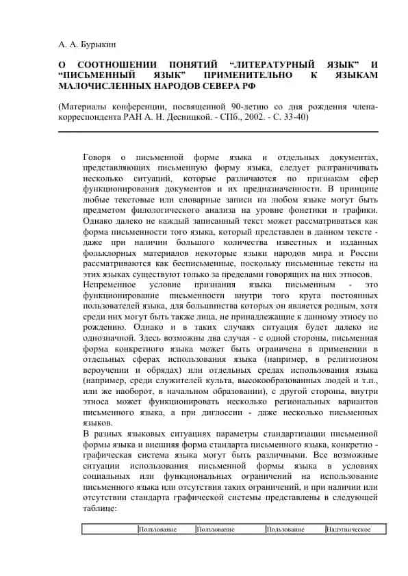 О соотношении понятий "литературный язык" и "письменный язык" применительно к языкам малочисленных народов Севера РФ