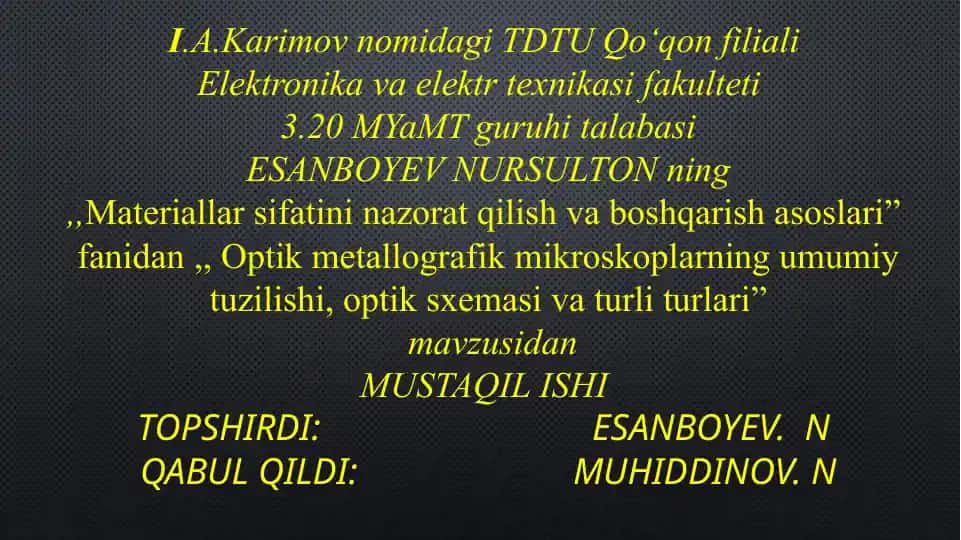 Optik metallografik mikroskoplar