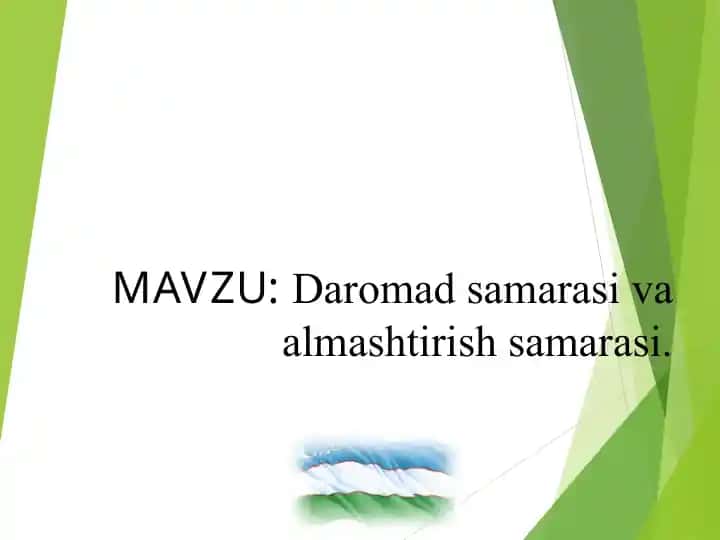 Daromad samarasi va almashtirish samarasi