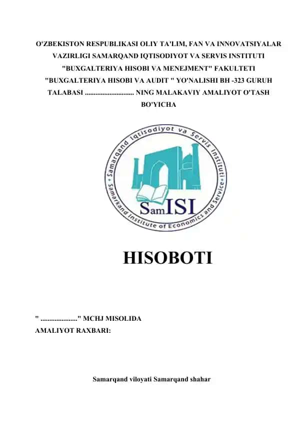 Buxgalteriya hisobi va audit hisoboti