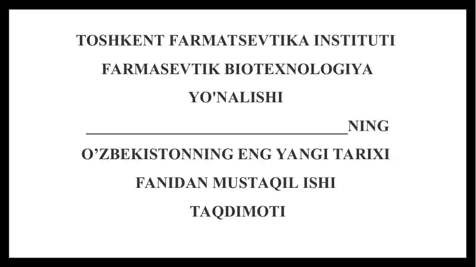 O'zbekistonning xalqaro reytinglardagi ko'rsatkichlarini ko'tarishning tarixiy va siyosiy ahamiyati. Taqdimot 19 bet.