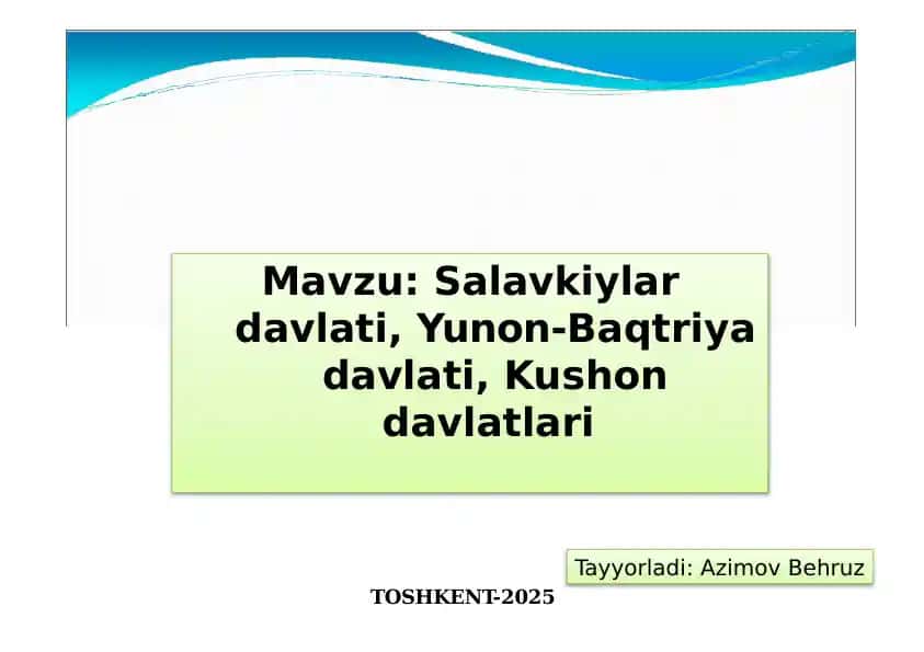 TOSHKENT-2025