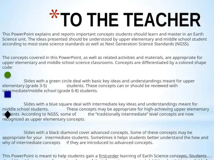 Earth Science Unit PowerPoint