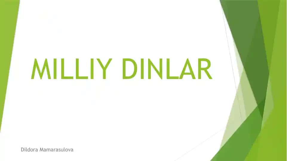 Milliy Dinlar