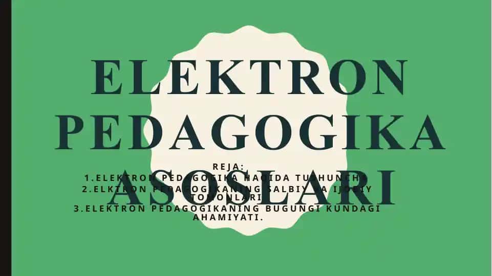 Elektronpedagogikaasoslari