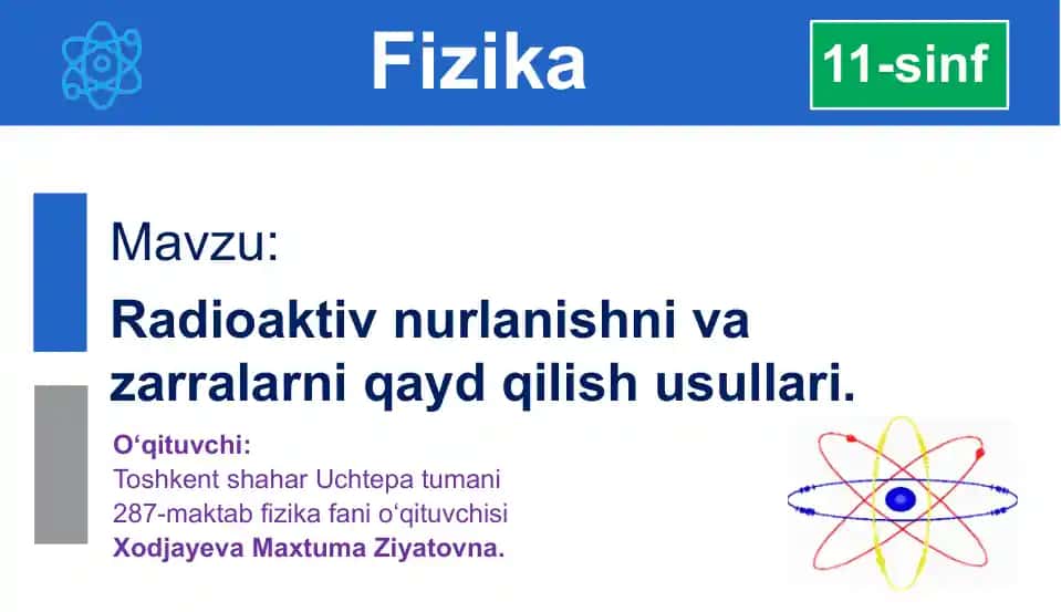 Zarralarni qayd qilish usullari