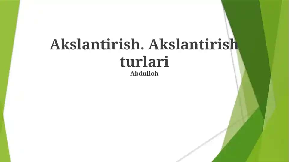 Akslantirish