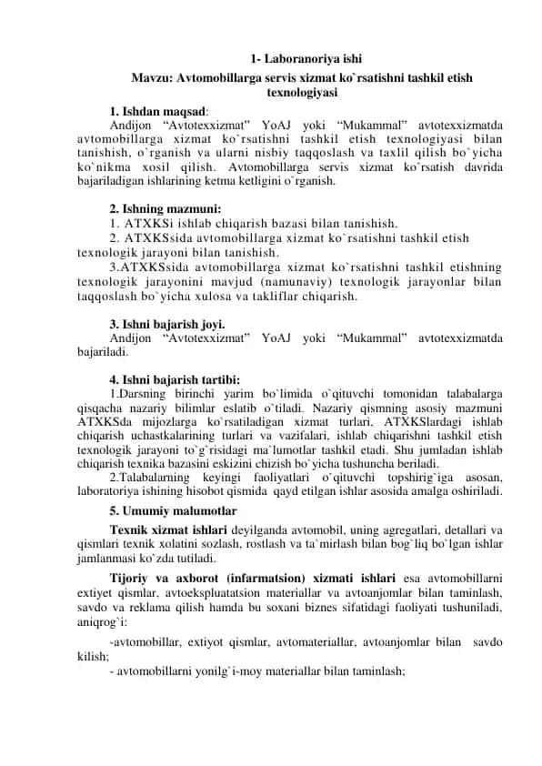 Laboranoriya ishi
