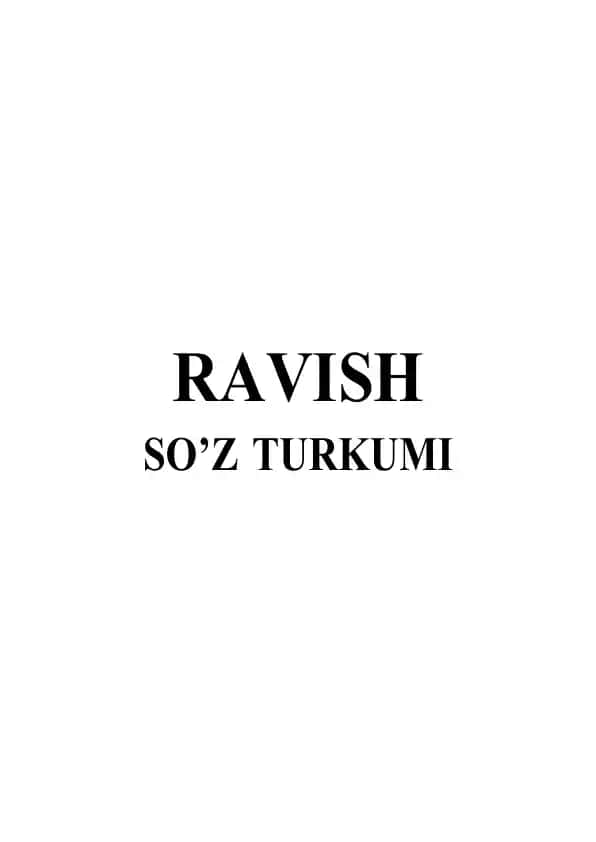Ravish So'z turkumi o'quv qo'llanma unversal mukkammal tuzilgan