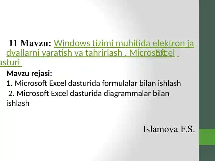 Microsoft Excel
