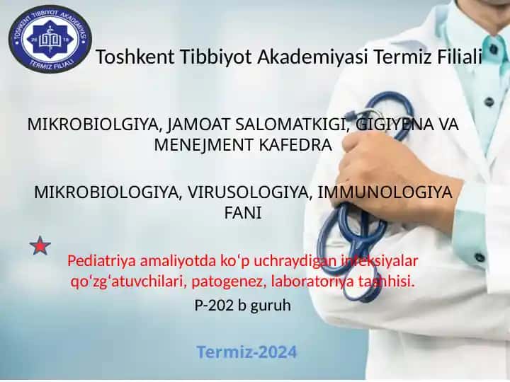 MIKROBIOLOGIYA, VIRUSOLOGIYA, IMMUNOLOGIYA FANI