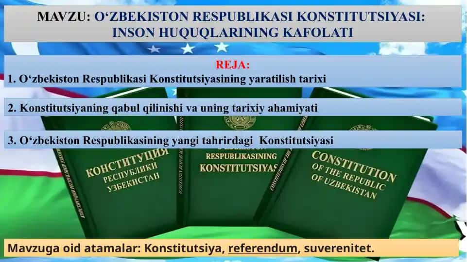 O'ZBEKISTON RESPUBLIKASINING KONSTITUTSIYASI