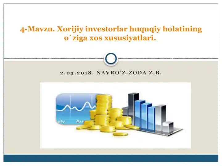 Chet el investitsiyalari to`g’risida