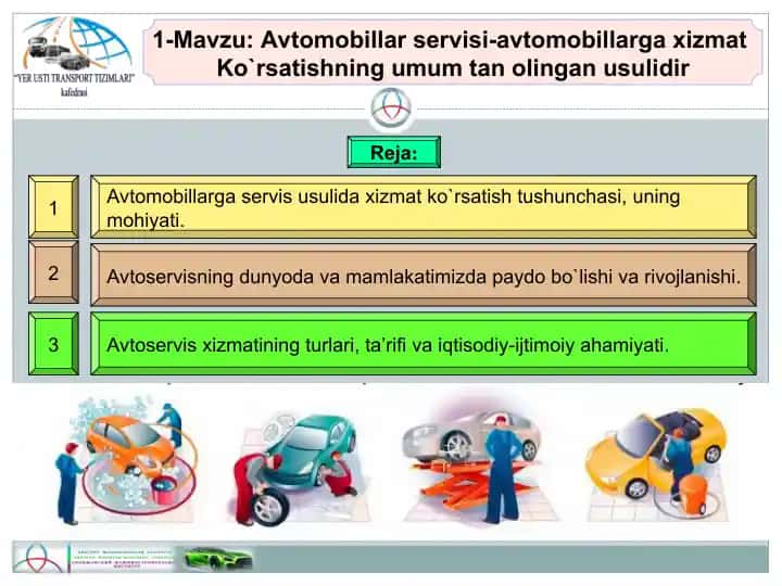 Avtomobillar servisi-avtomobillarga xizmat
