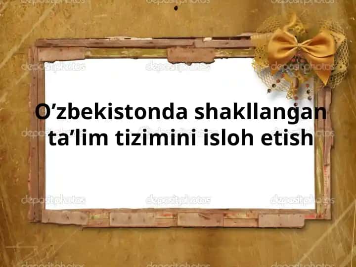 O'zbekistonda shakllangan ta'lim tizimi