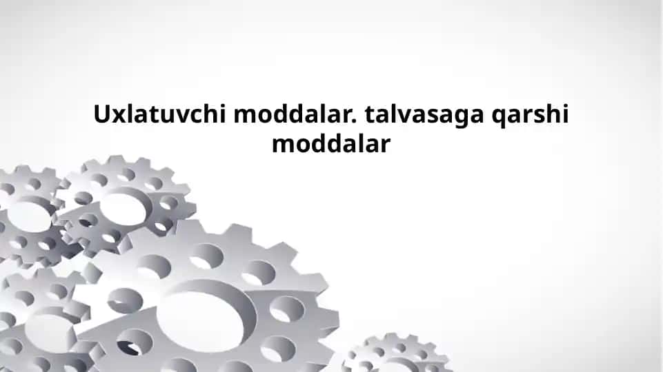 Uxlatuvchi moddalar.Talvasaga qarshi moddalar