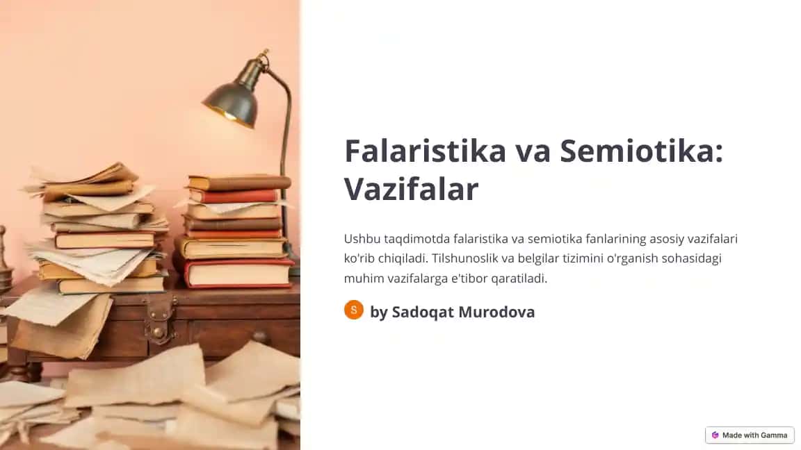 Falaristika va Semiotika: Vazifalar