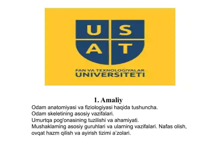 Odamanatomiyasi va fiziologiyasi