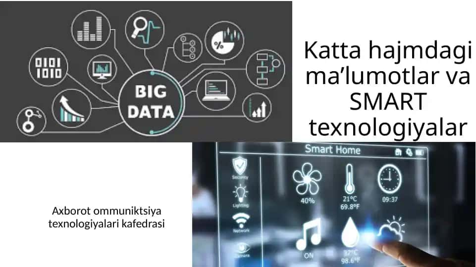 Katta hajmdagi ma’lumotlar va SMART texnologiyalar