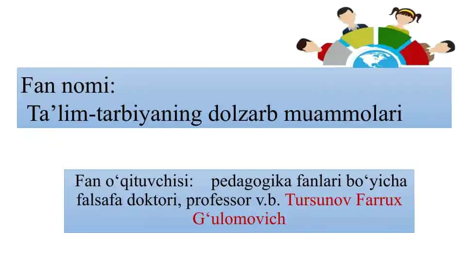 Axborotlashgan jamiyatda yoshlarda ma’naviy madaniyatni shakllantirish