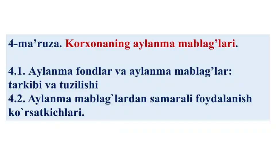 Aylandirma fondlari va aylandirmamablag'lari