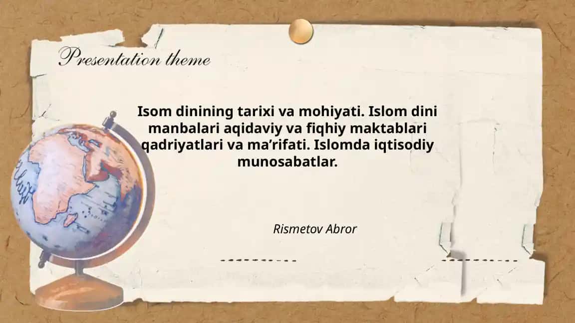 Islom Dini Tarixi va Mohiyati