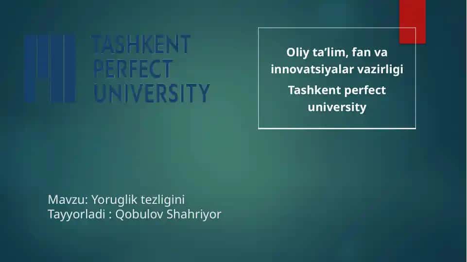 Yoruglik tezligi